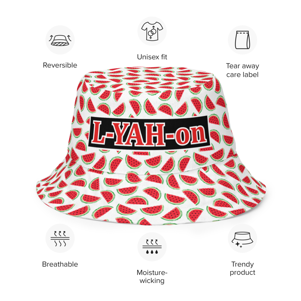 L-YAH-on Reversible Summer Fruits Bucket Hat