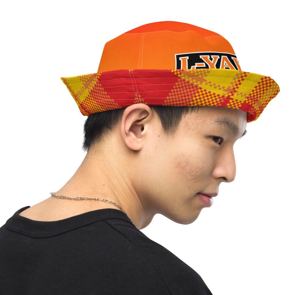 L-YAH-on Reversible Madras Pattern Bucket Hat
