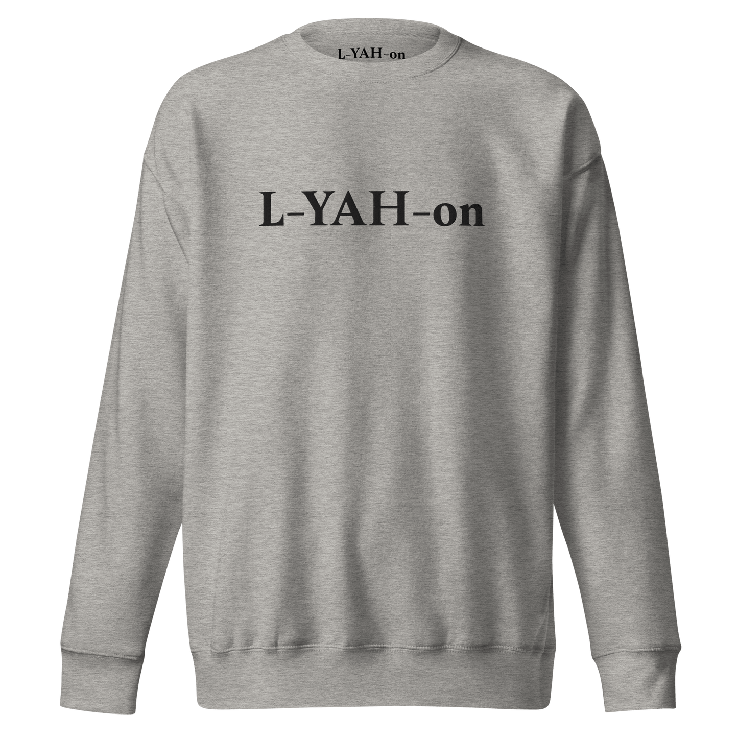 Gray sweatshirt with 'Lake Amelia' text on a white background