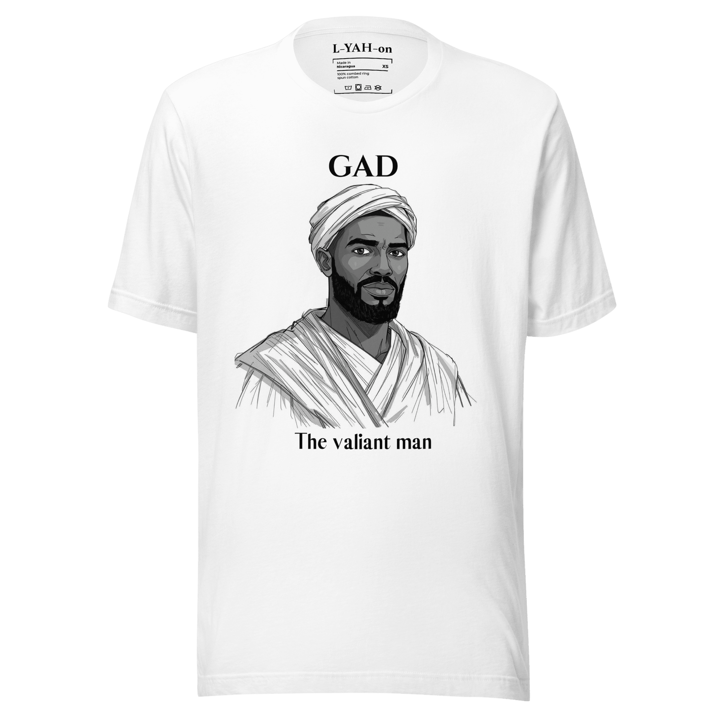 Gad T-Shirt — The Valiant Warrior - L - YAH - on