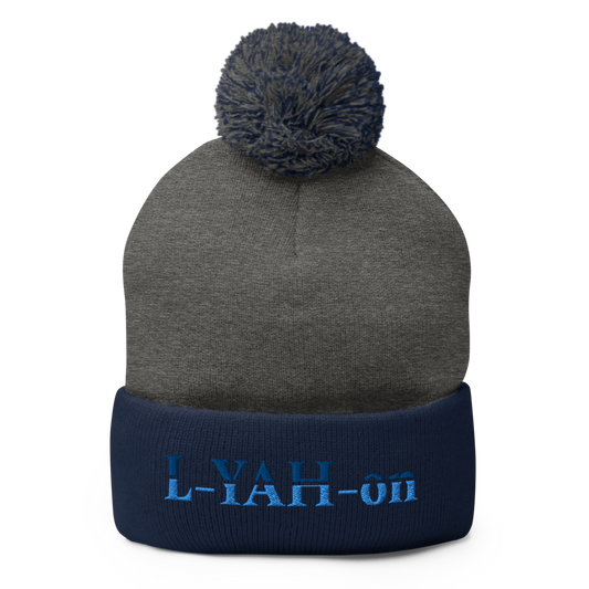 L-YAH-on Pom-Pom Knit Beanie