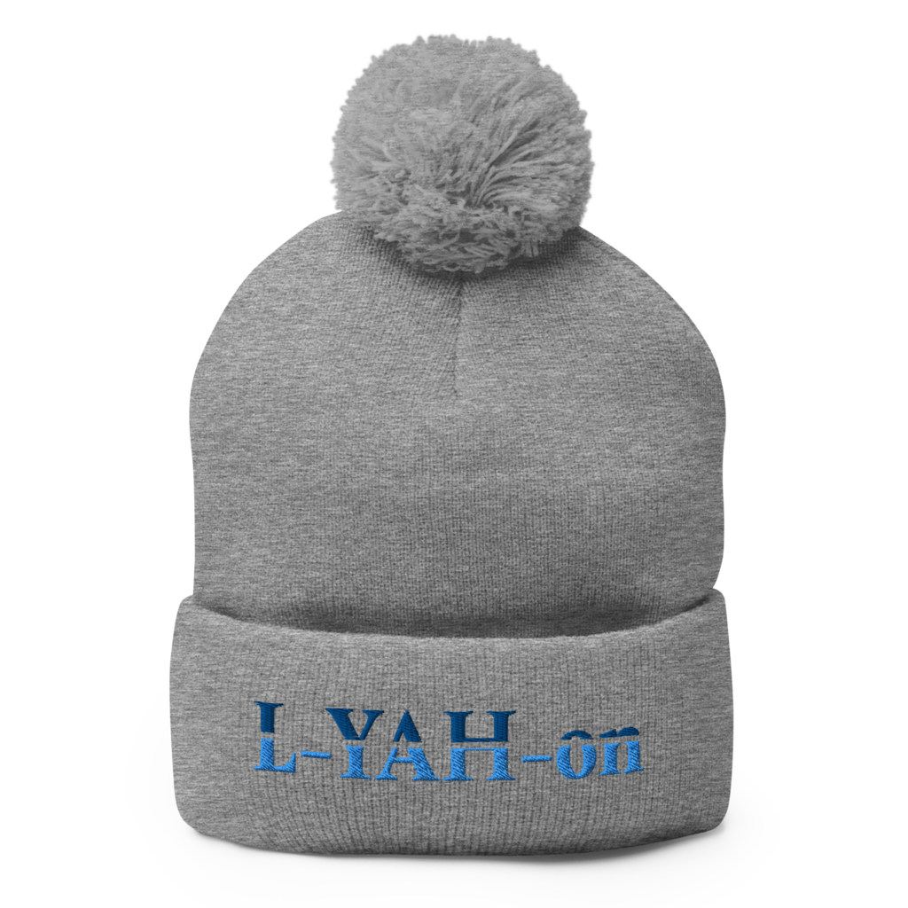 L-YAH-on Pom-Pom Knit Beanie