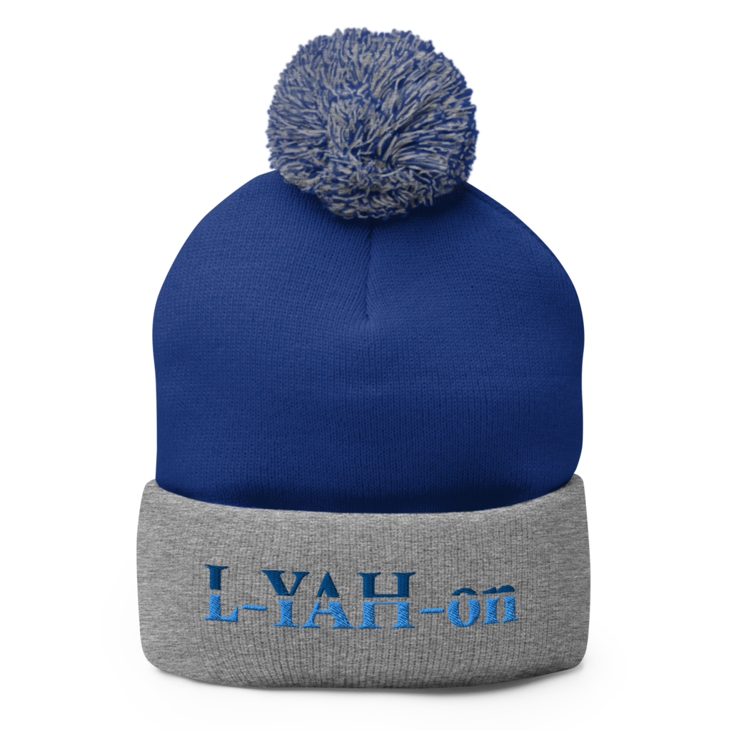 L-YAH-on Pom-Pom Knit Beanie