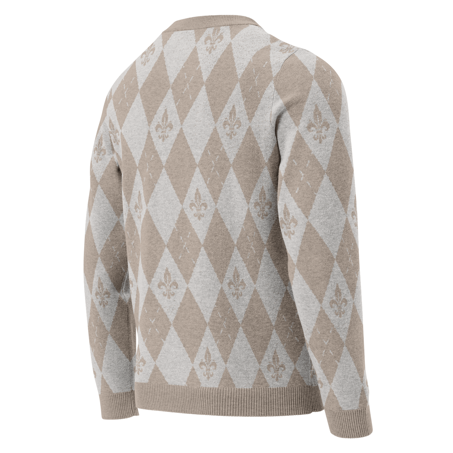 Royal Creme Knitted Sweater - L - YAH - on