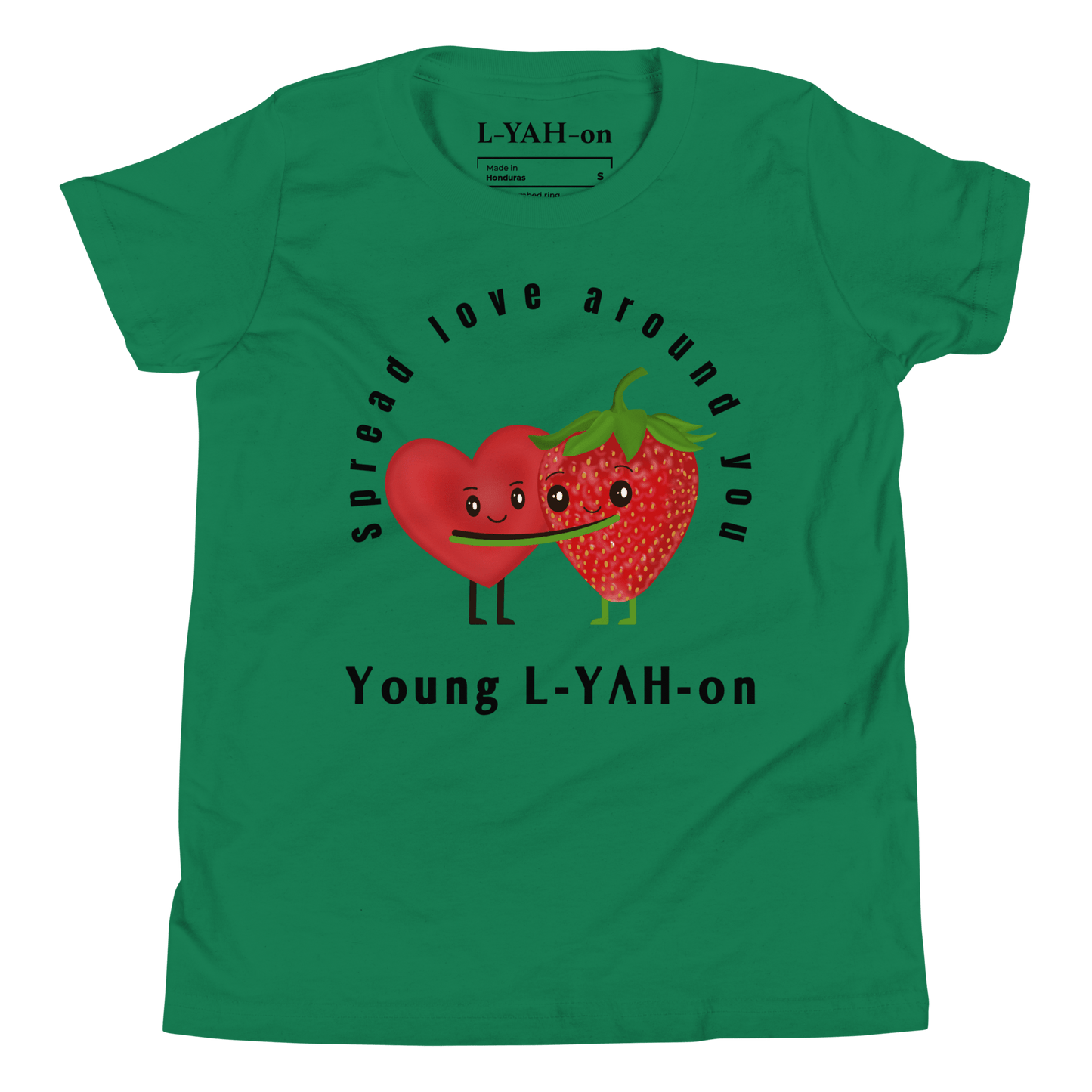 Spread Love T-Shirt – Positive Message Graphic Tee by L - YAH - on - L - YAH - onYouth Jersey T-Shirt