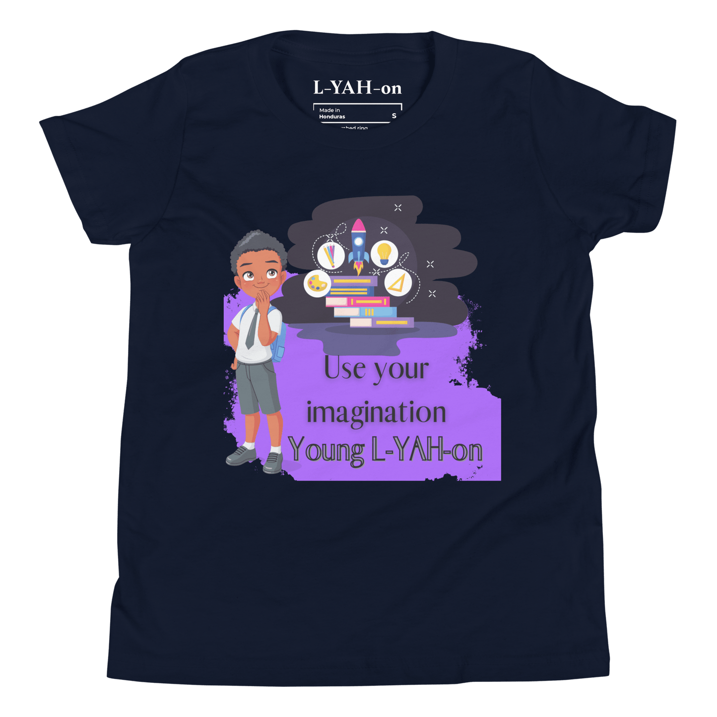 Use Your Imagination Young L - YAH - on T-Shirt - L - YAH - onYouth Jersey T-Shirt