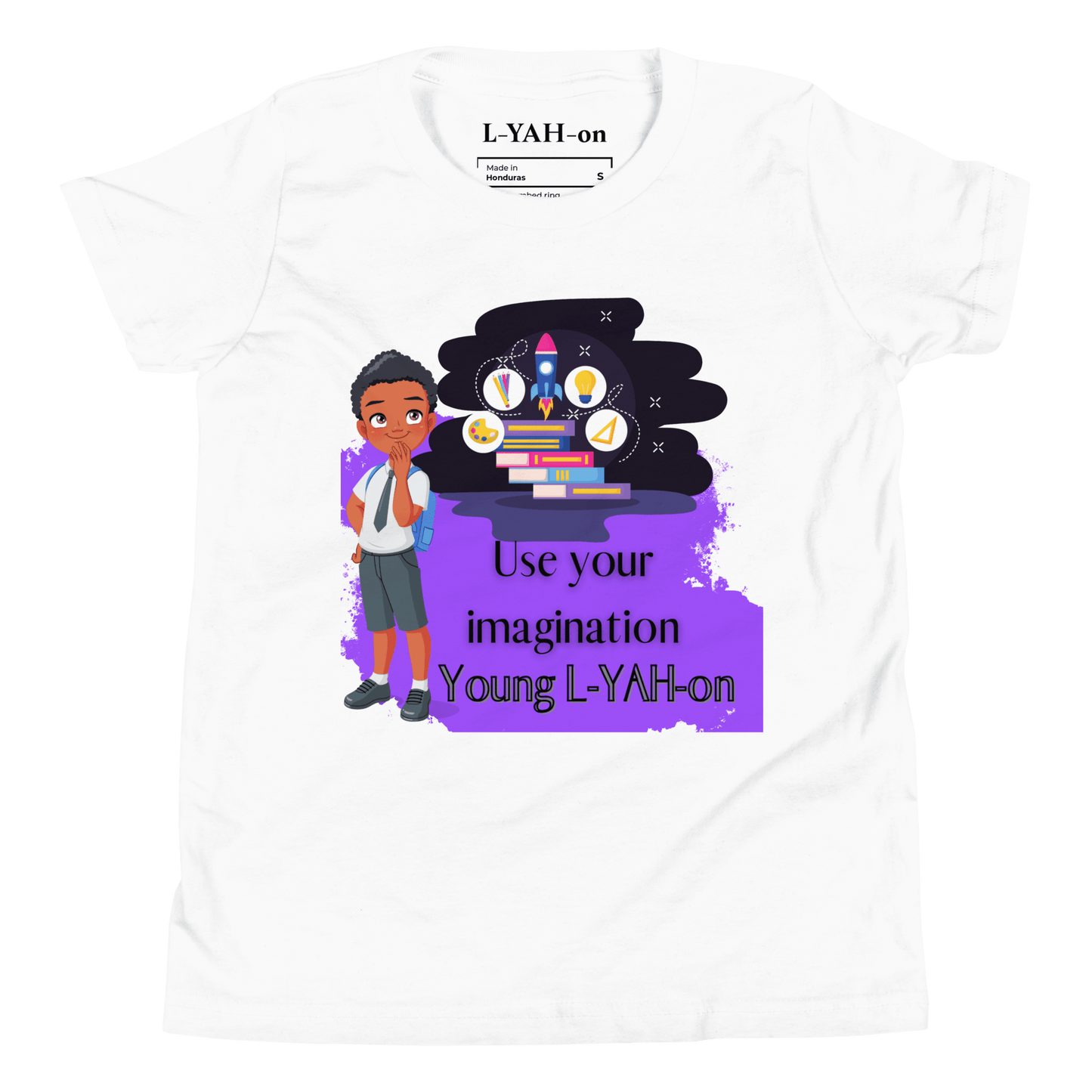 Use Your Imagination Young L - YAH - on T-Shirt - L - YAH - onYouth Jersey T-Shirt