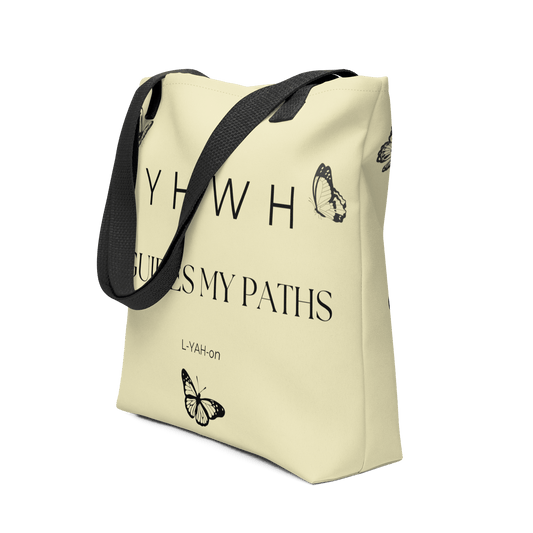 YHWH Guides My Paths Tote Bag - L - YAH - onTote bag
