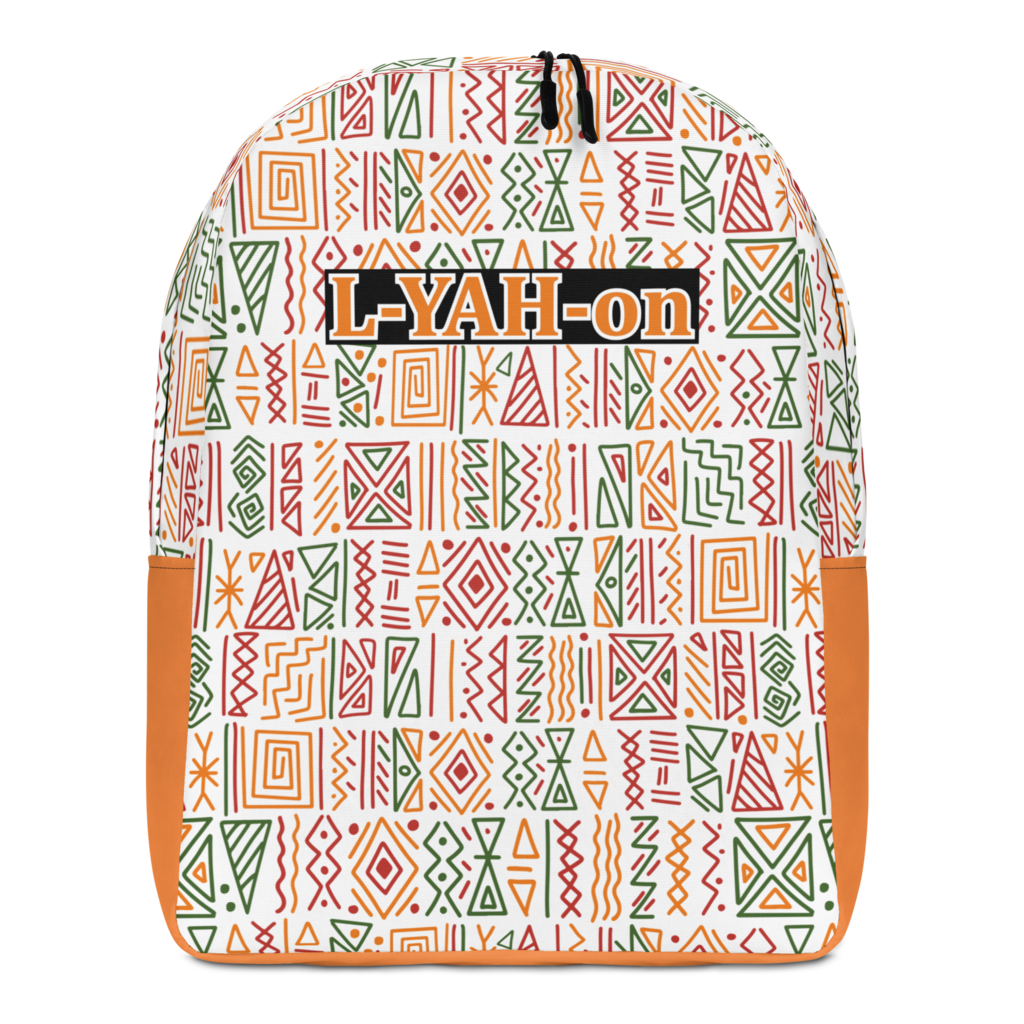 L-YAH-on Sac à dos minimaliste à imprimé africain