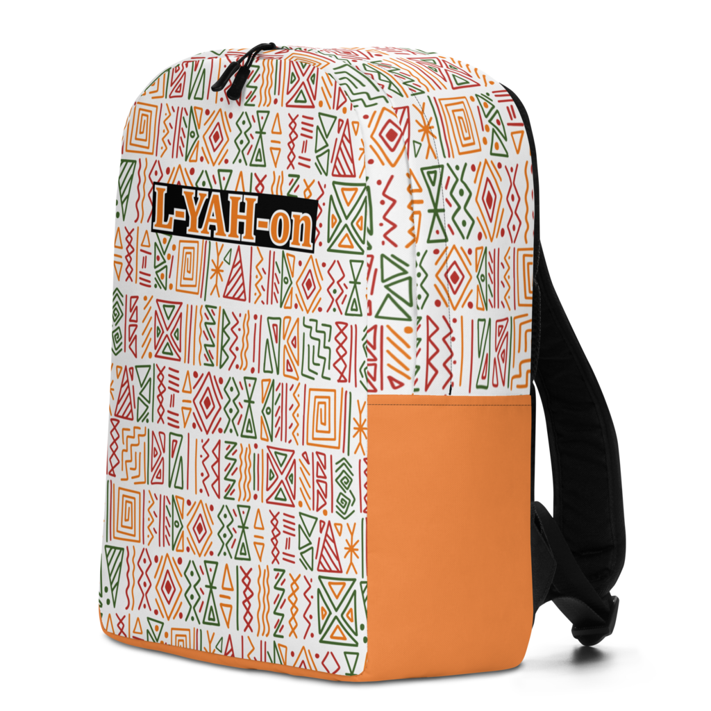 L-YAH-on Sac à dos minimaliste à imprimé africain