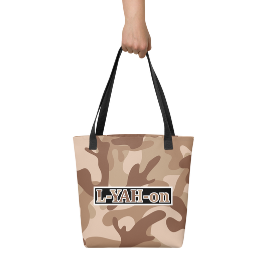 L-YAH-on Brown Camo Tote Bag