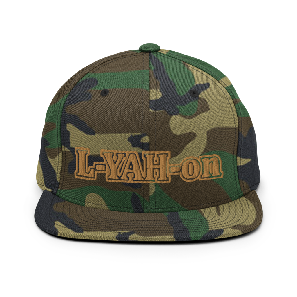 L-YAH-on Camo Snapback Hat