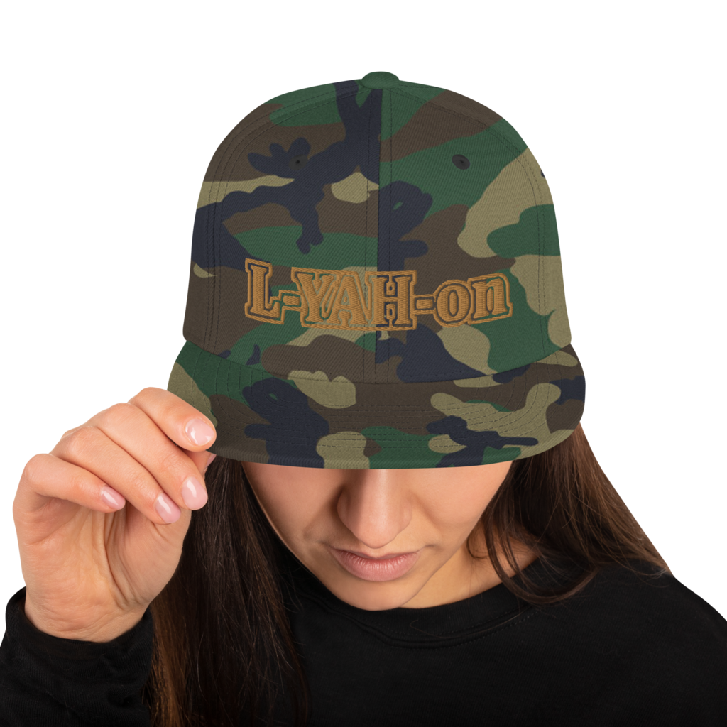 L-YAH-on Camo Snapback Hat