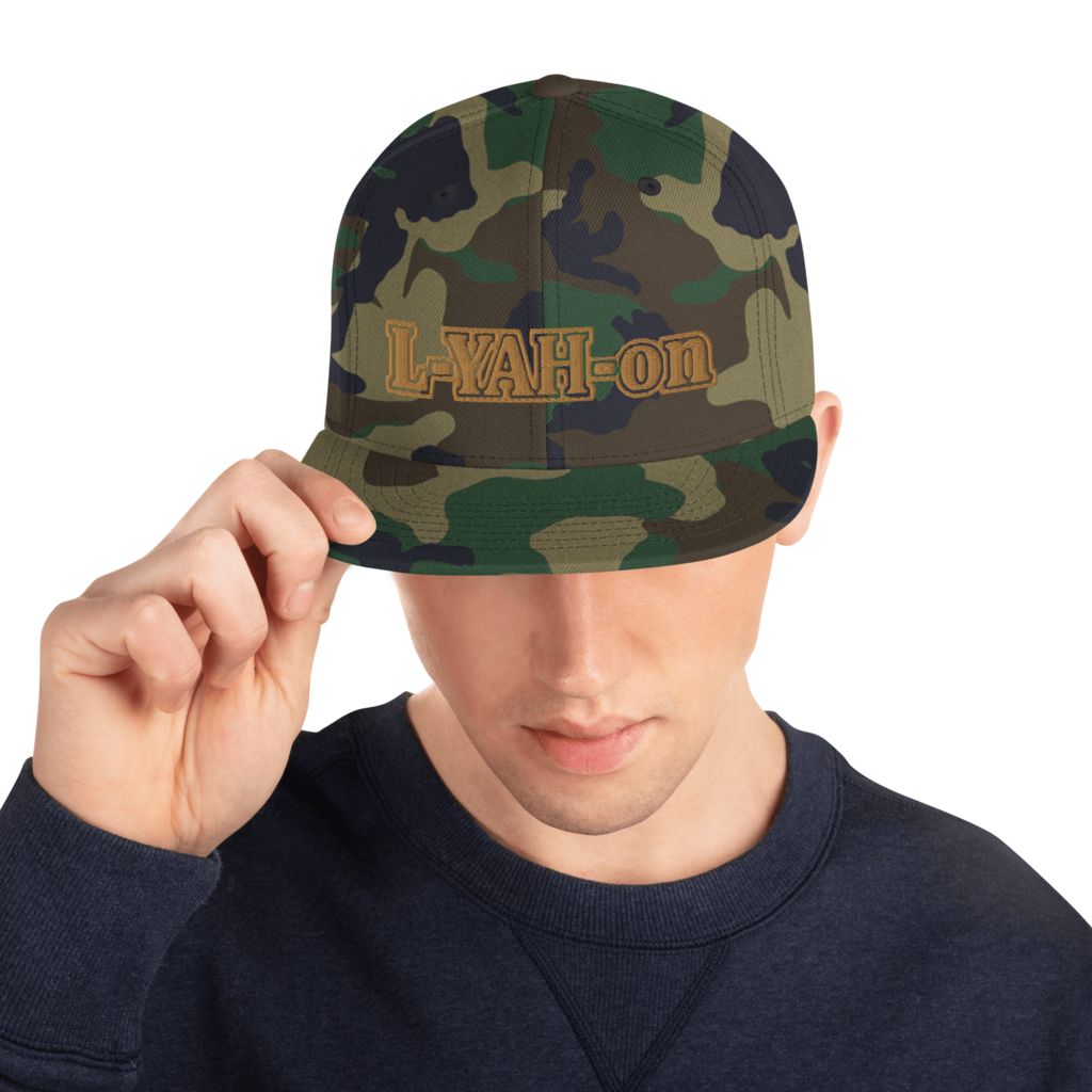 L-YAH-on Camo Snapback Hat