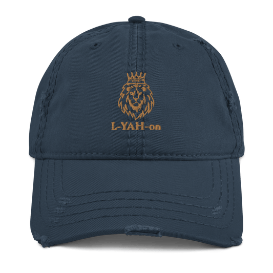 distressed dad hat - inspirational accessories -faith-based clothing inspired by YHWH