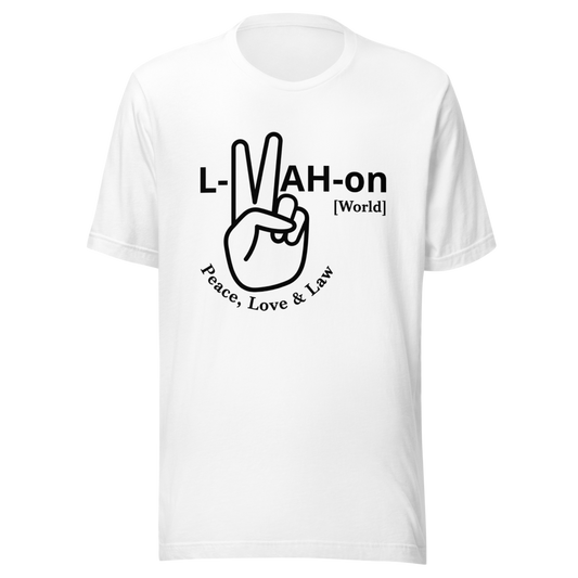 L-YAH-on & Peace Black and White T-Shirt
