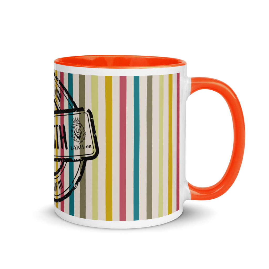 L-YAH-on's Slogan Colorful Striped Mug