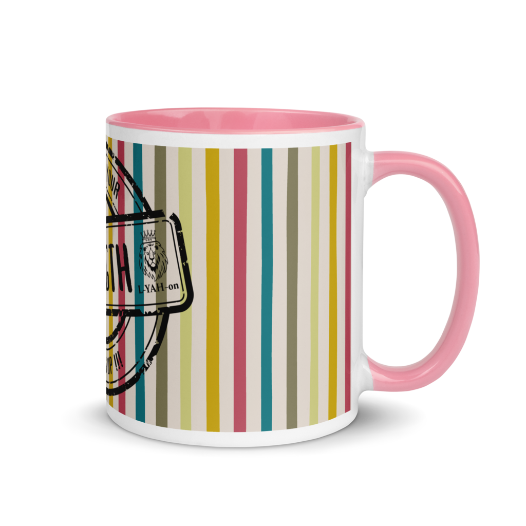 L-YAH-on's Slogan Colorful Striped Mug