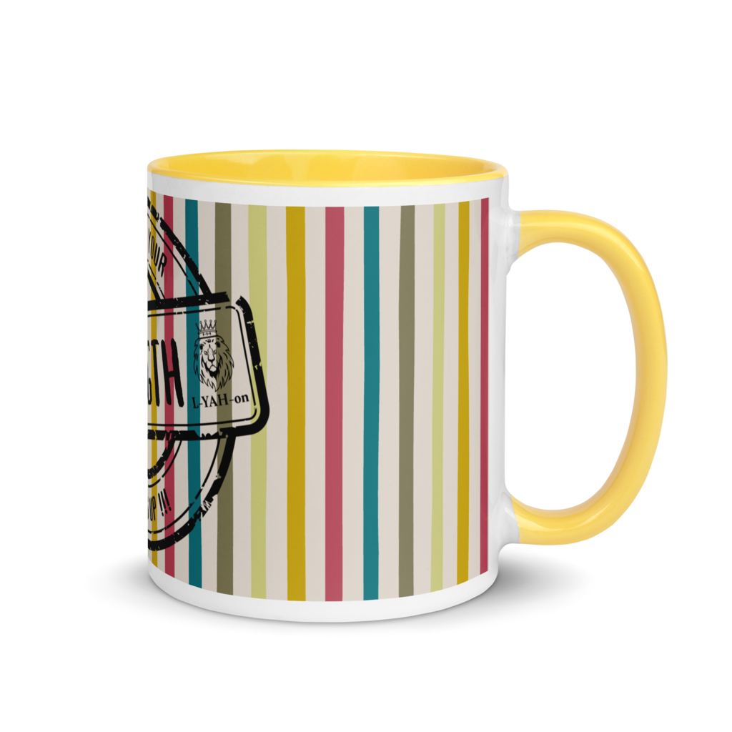 L-YAH-on's Slogan Colorful Striped Mug