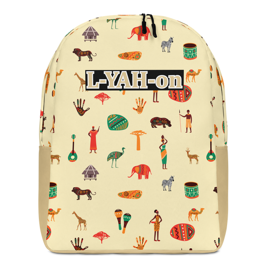 L-YAH-on African Print Minimalist Backpack