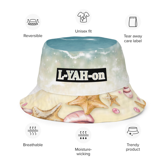 L-YAH-on Sombrero de pescador de playa reversible