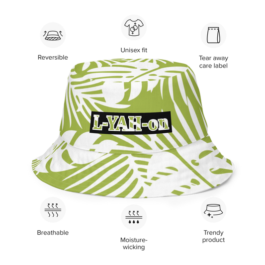 L-YAH-on Sombrero de pescador de hoja reversible