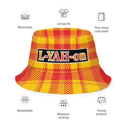 L-YAH-on Reversible Madras Pattern Bucket Hat