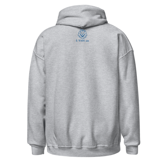Gray hoodie with a logo - faith-inspired fashion