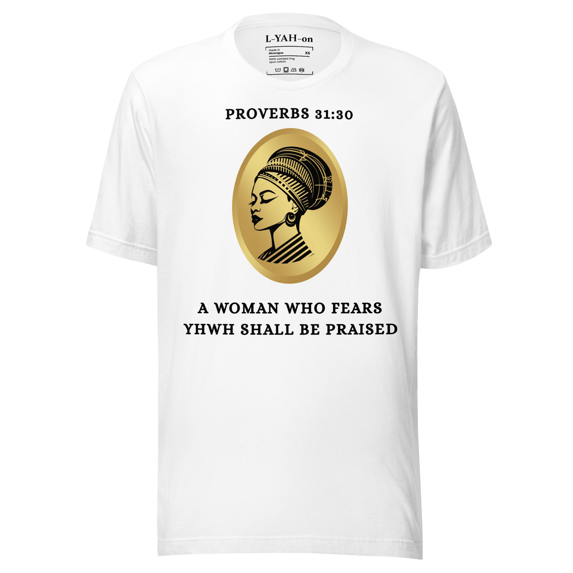 faith, strength, and divine femininity with this statement tee inspired by Proverbs 31:30 - clothing that reflects your faith