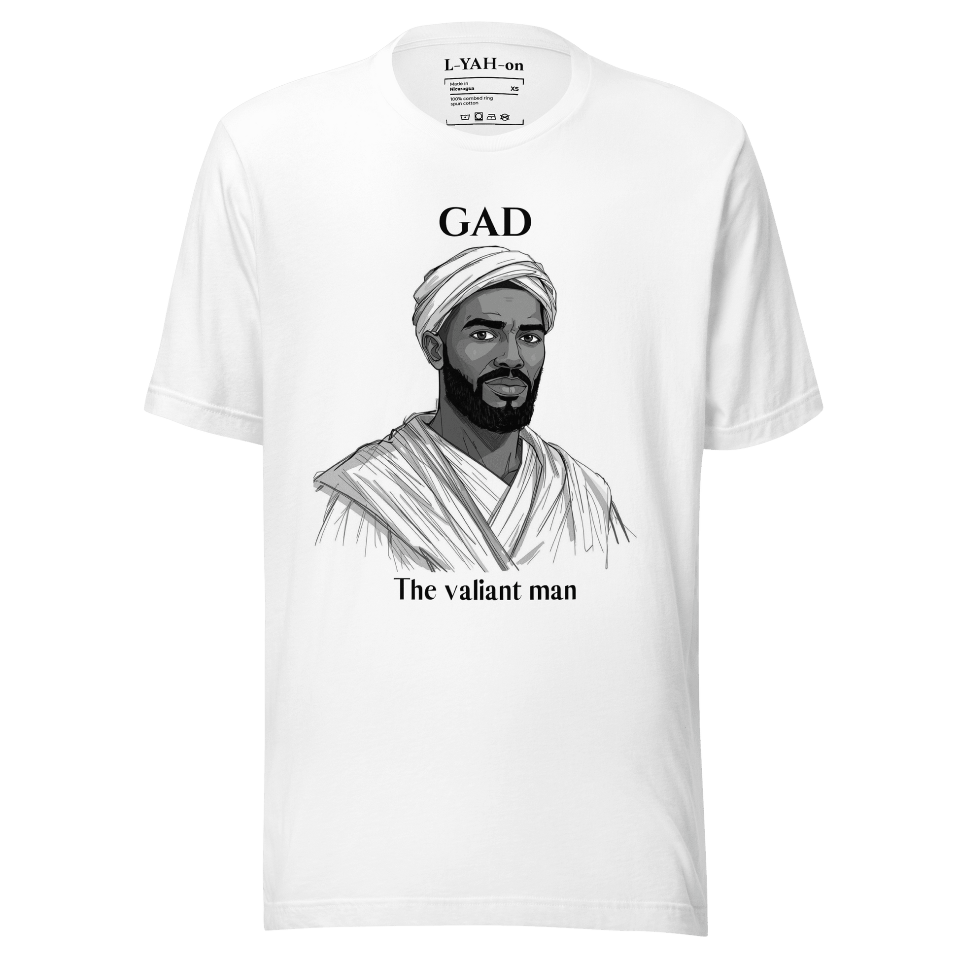 Gad T-Shirt — The Valiant Warrior - L - YAH - on