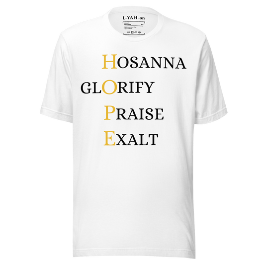 H.O.P.E Acronym T-Shirt - L - YAH - on