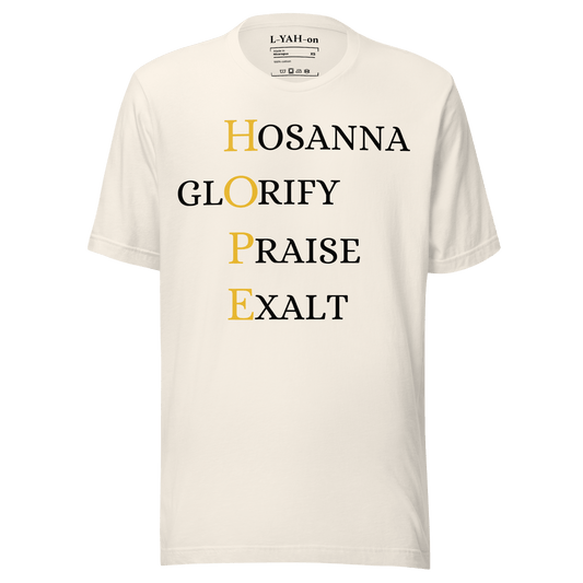 H.O.P.E Acronym T-Shirt - L - YAH - on