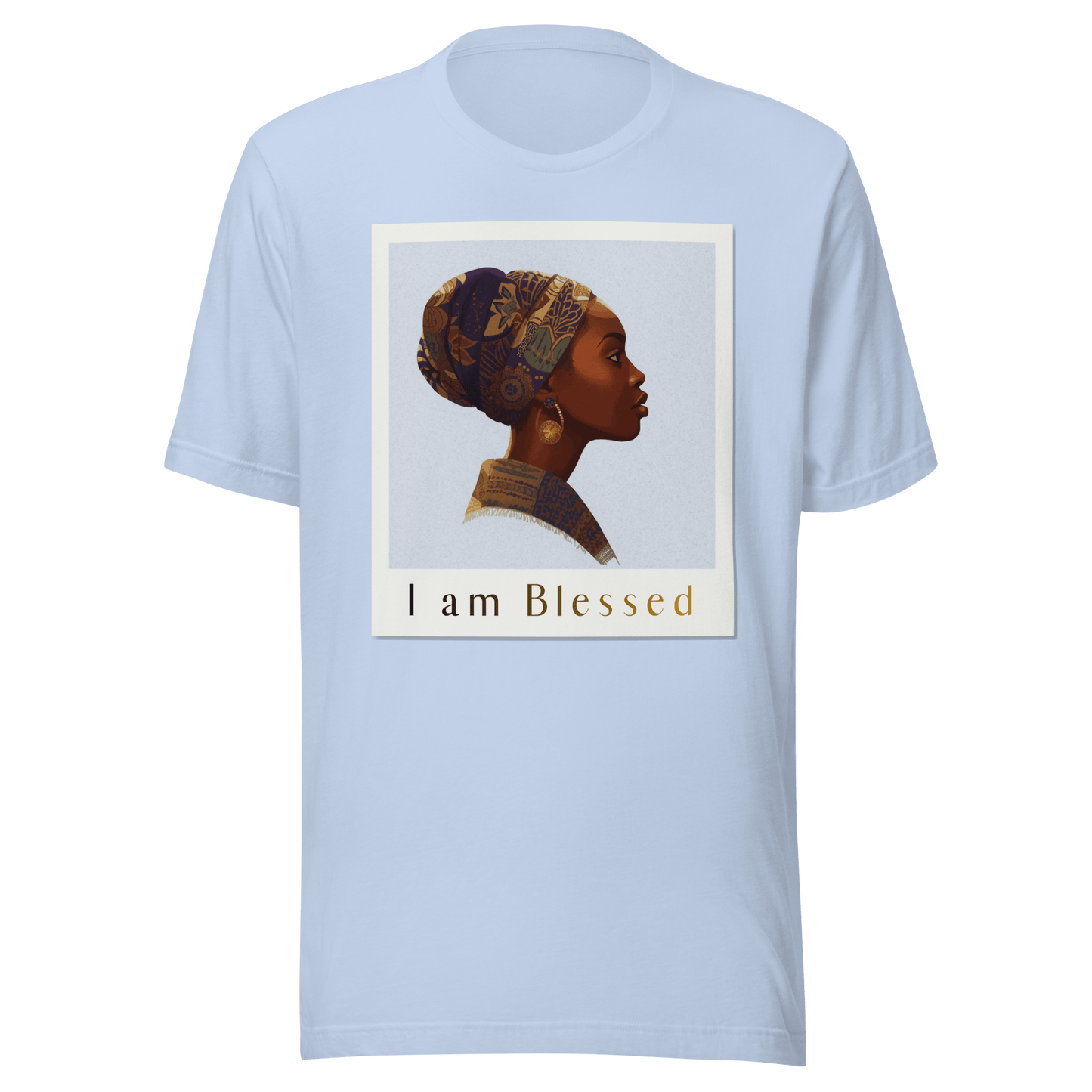 I Am Blessed by YHWH – Royal Heritage Polaroid Tee - L - YAH - on