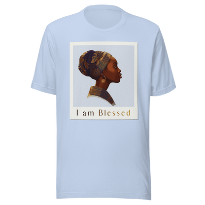 I Am Blessed by YHWH – Royal Heritage Polaroid Tee - L - YAH - on