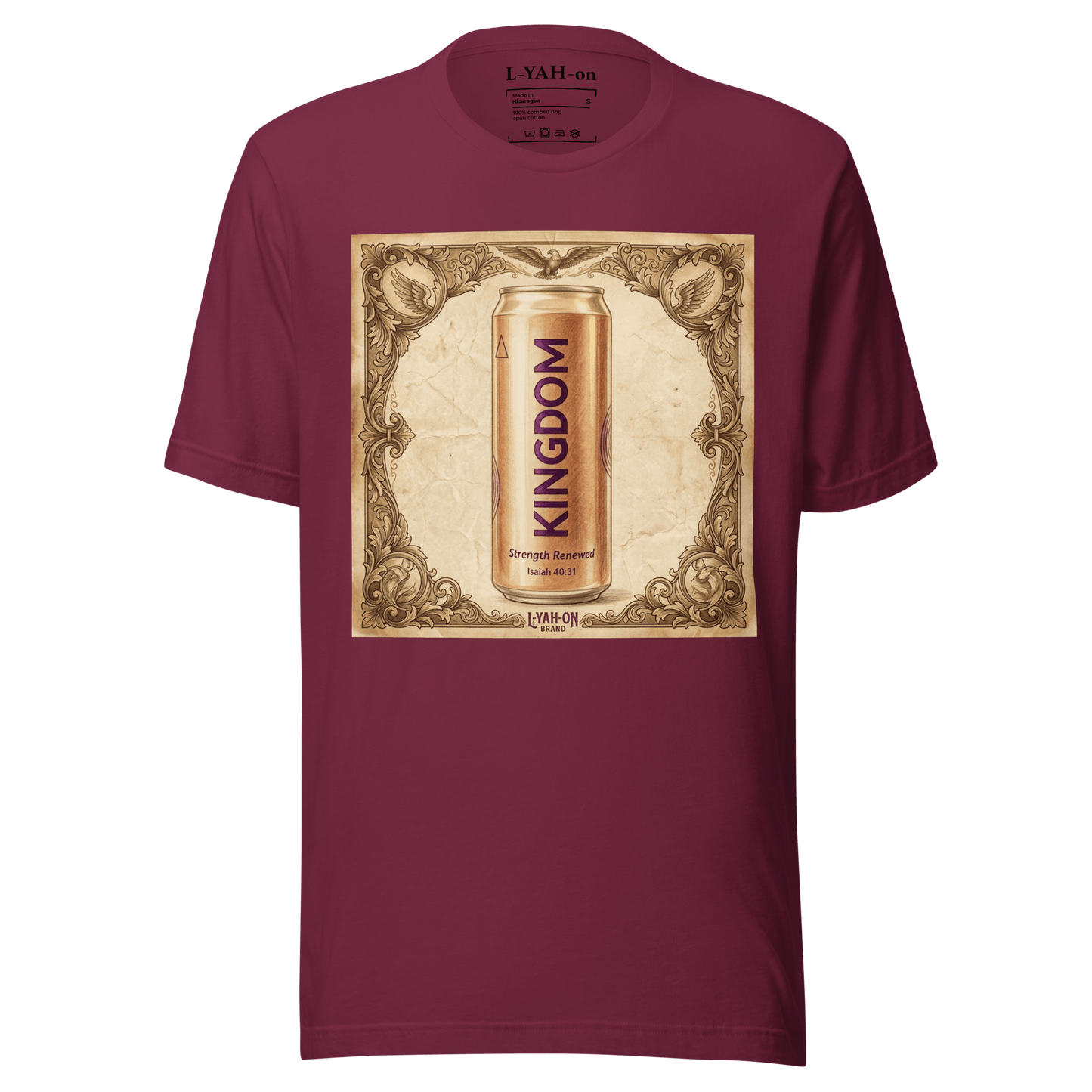 Isaiah 40:31 faith-based t-shirt by L-YAH-on featuring an inspirational Scripture design about hope and strength in YHWH.