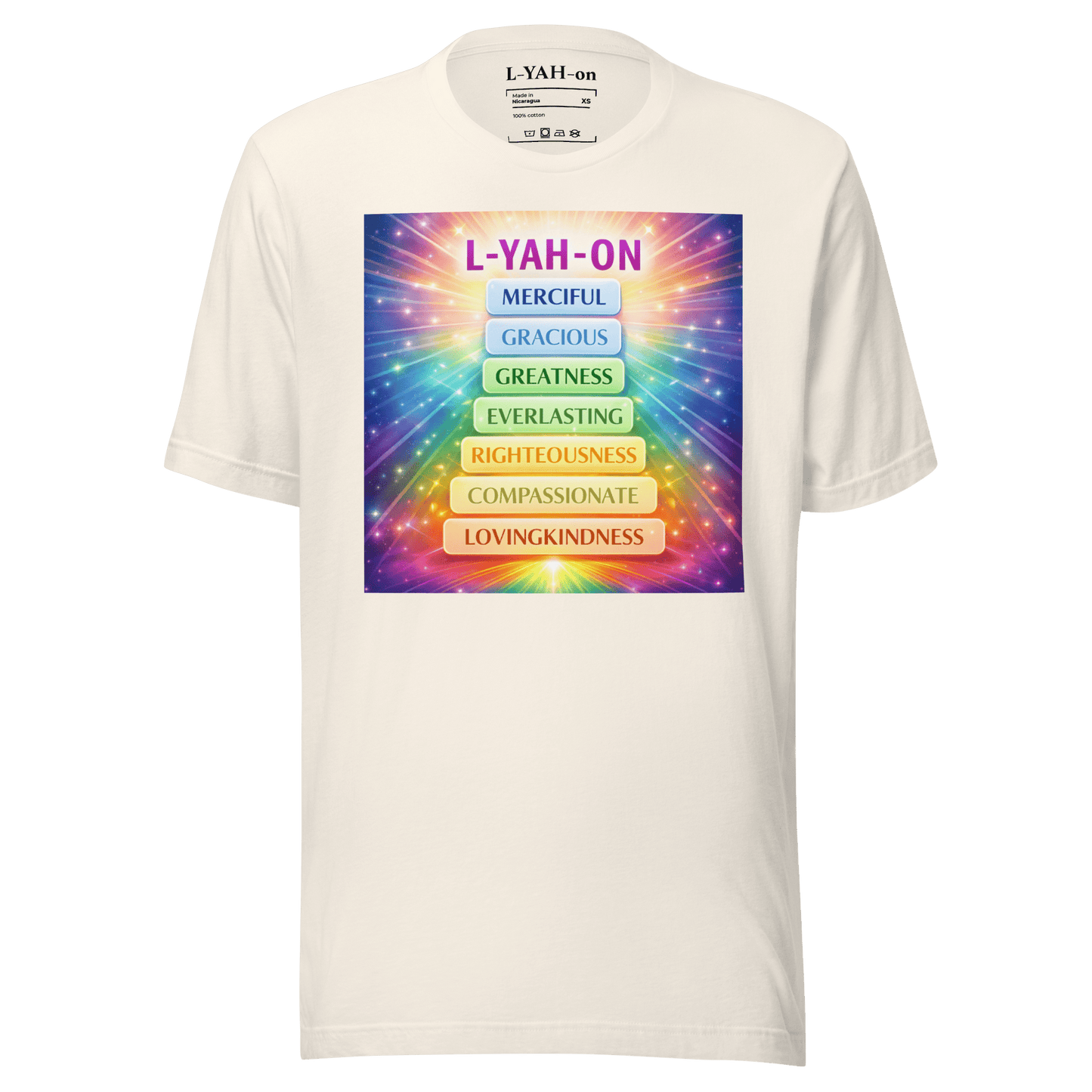 White t-shirt - L-YAH-on Attributes T-Shirt - faith-based lifestyle