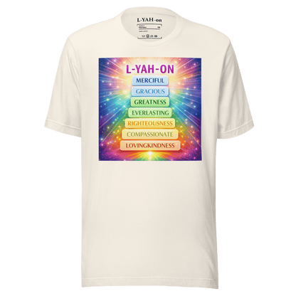 White t-shirt - L-YAH-on Attributes T-Shirt - faith-based lifestyle