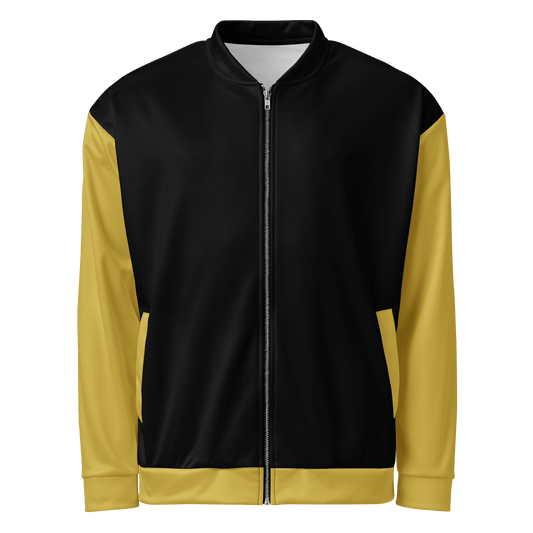 Black and yellow jacket on a white background