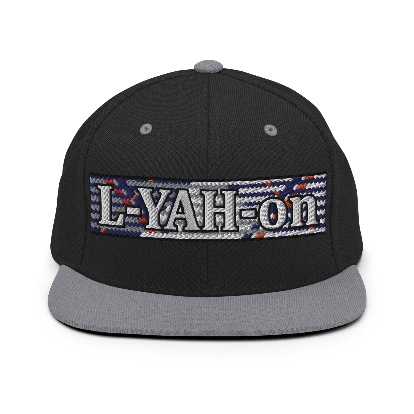 L - YAH - on Framed Snapback Hat - L - YAH - onSnapback Hat