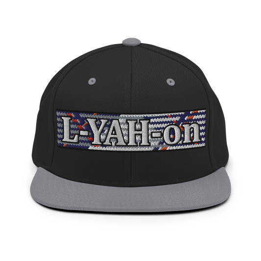 L - YAH - on Framed Snapback Hat - L - YAH - onSnapback Hat