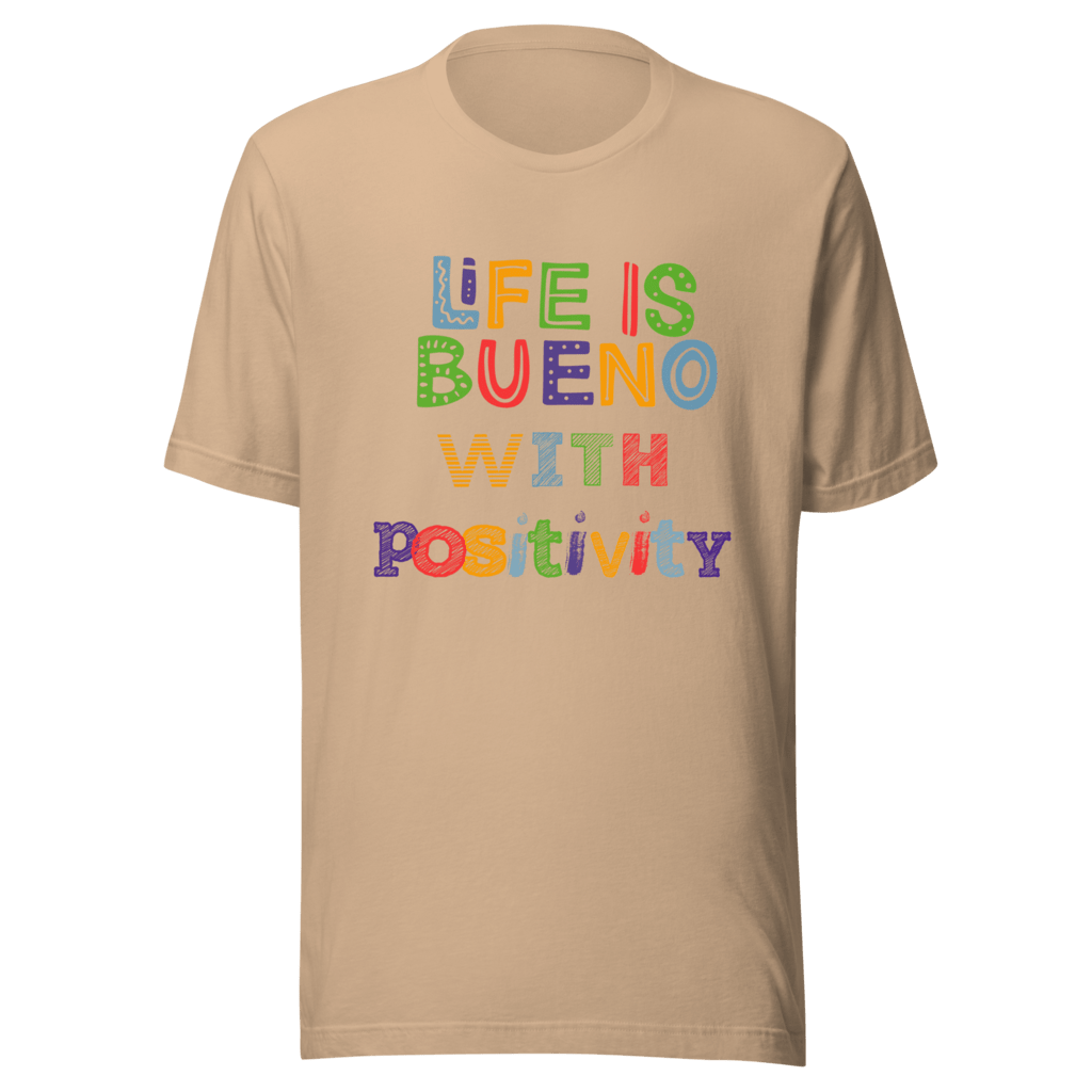 inspirational graphic t-shirt with positive message