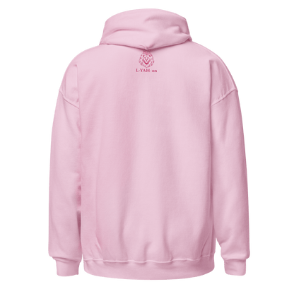 Pink hoodie on a white background