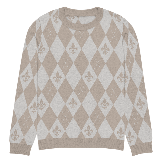Royal Creme Knitted Sweater - L - YAH - on