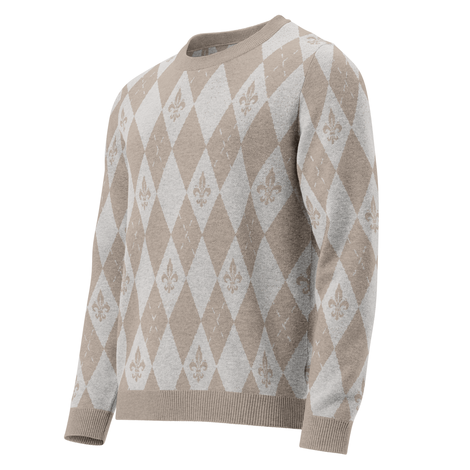 Royal Creme Knitted Sweater - L - YAH - on