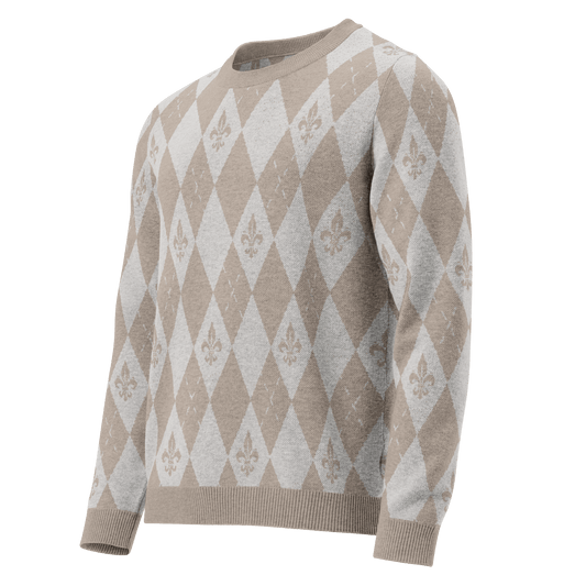 Royal Creme Knitted Sweater - L - YAH - on