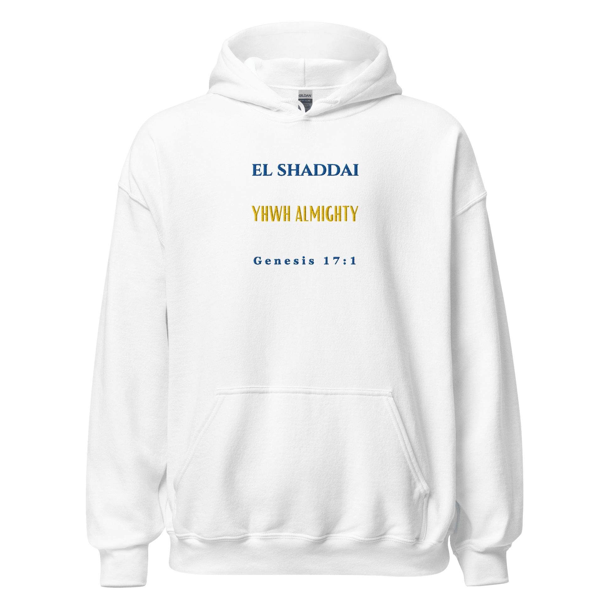 Sacred Names of YHWH Hoodie - EL SHADDAI - L - YAH - onHoodie