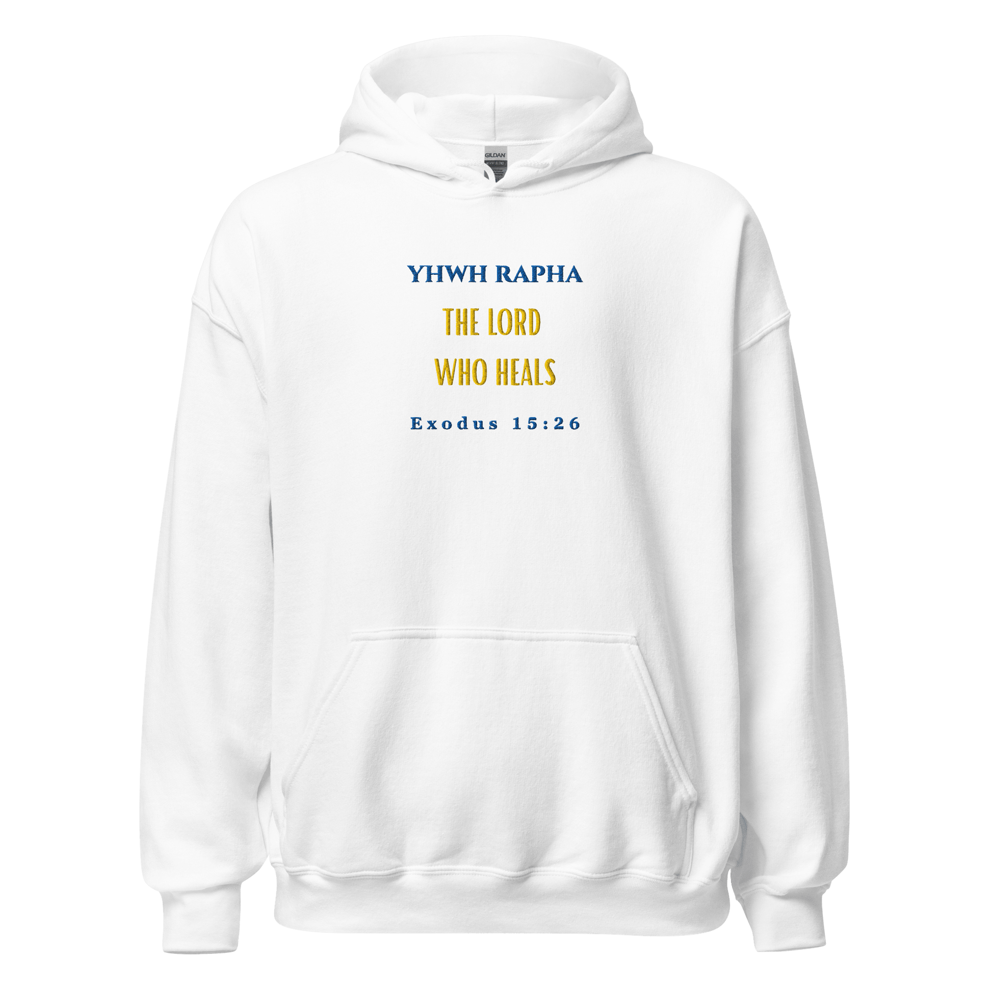Sacred Names of YHWH Hoodie - YHWH RAPHA - L - YAH - onHoodie