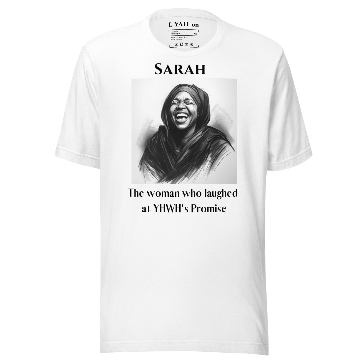 Sarah T-shirt - Hebrew Matriarch from the Bible - faith-based online store - Heroine