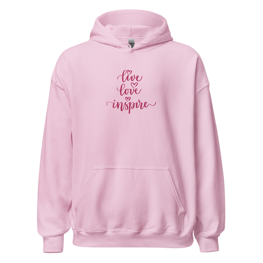 Sweat à capuche Live Love Inspire