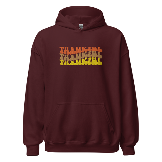 L-YAH-on Thankful Embroidery Hoodie